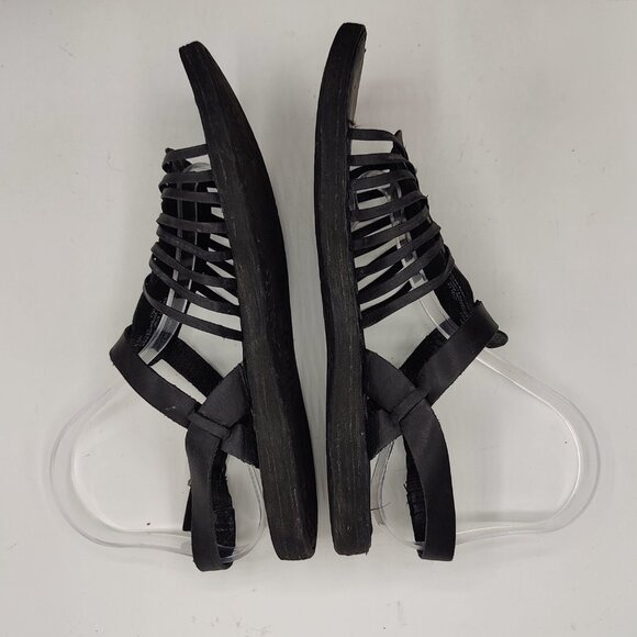 BORN womens 8.5M Santiam Huarache Black Strappy Leather Sandal - Picture 3 of 11